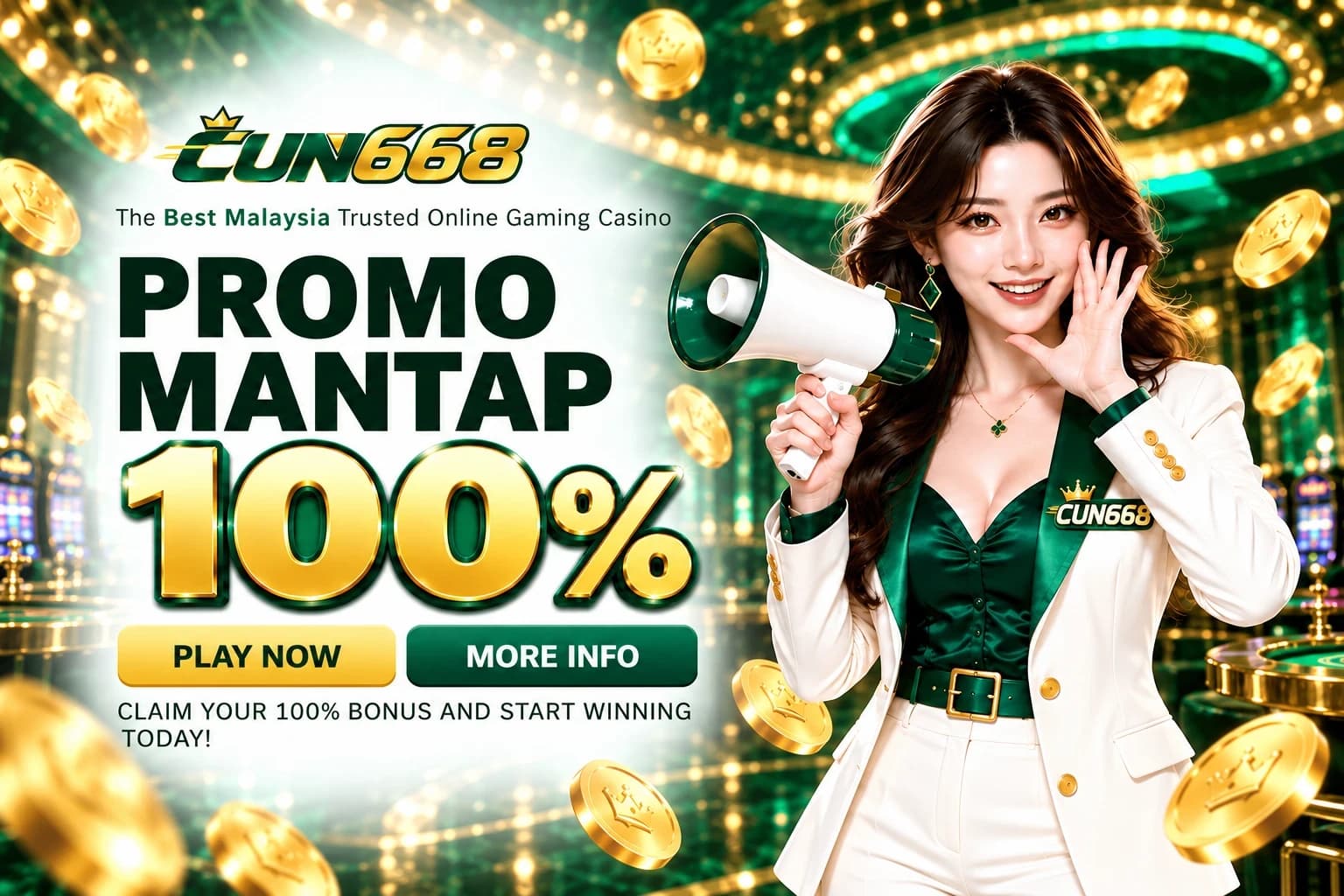 CUN668 promo mantap 100% bonus malaysia 2026